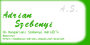 adrian szebenyi business card